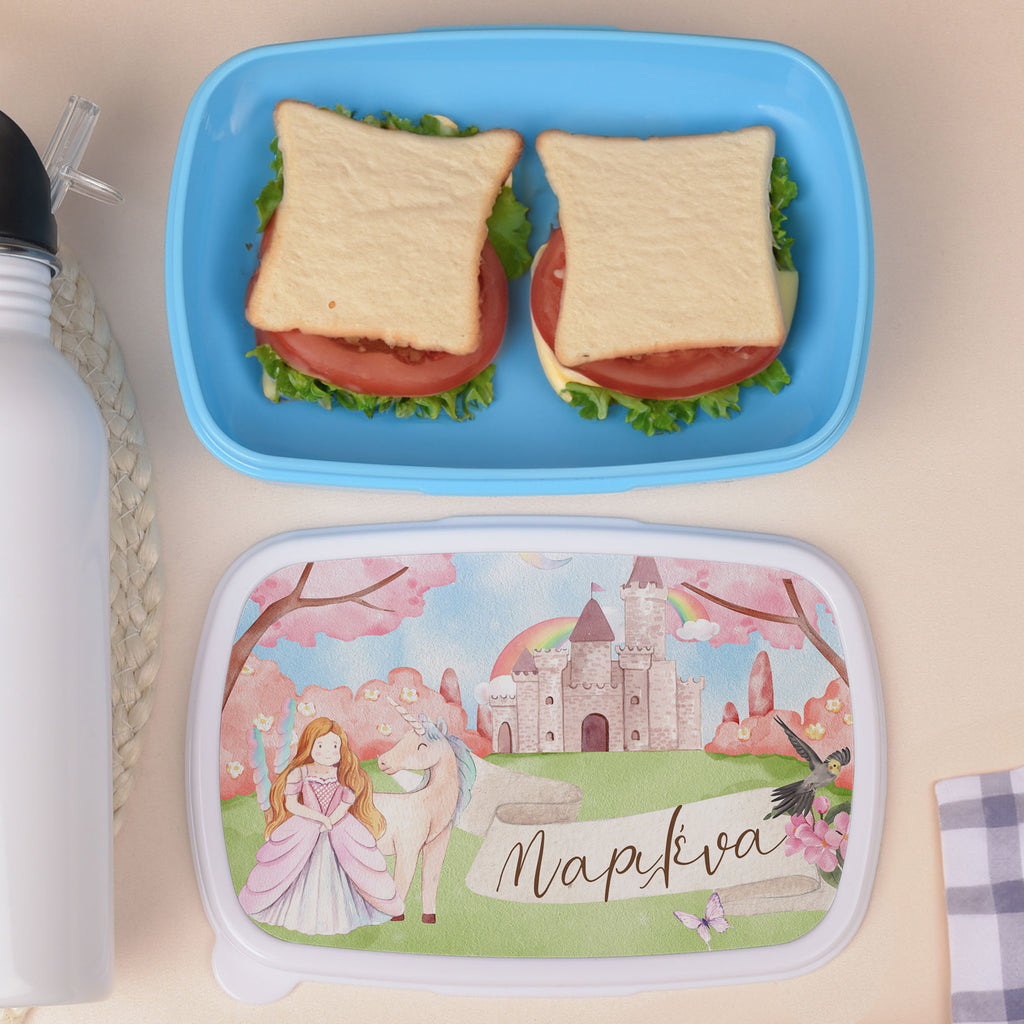 Unicorn & Princess - Plastic Lunch Box