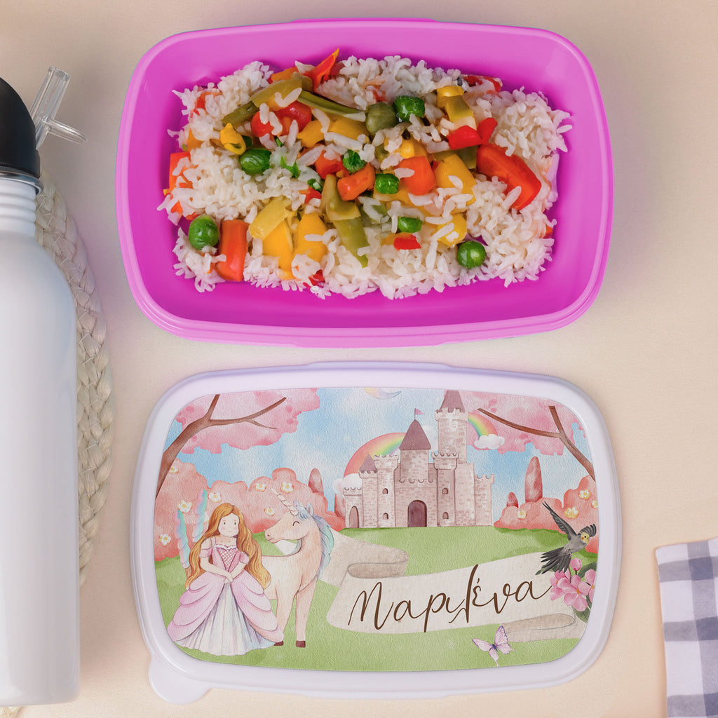 Unicorn & Princess - Plastic Lunch Box