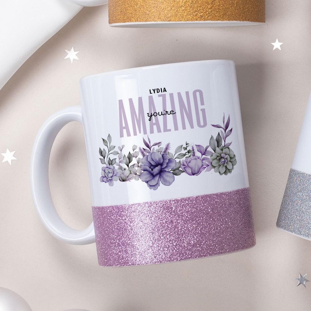 You Are Amazing - Ceramic Glitter Mug