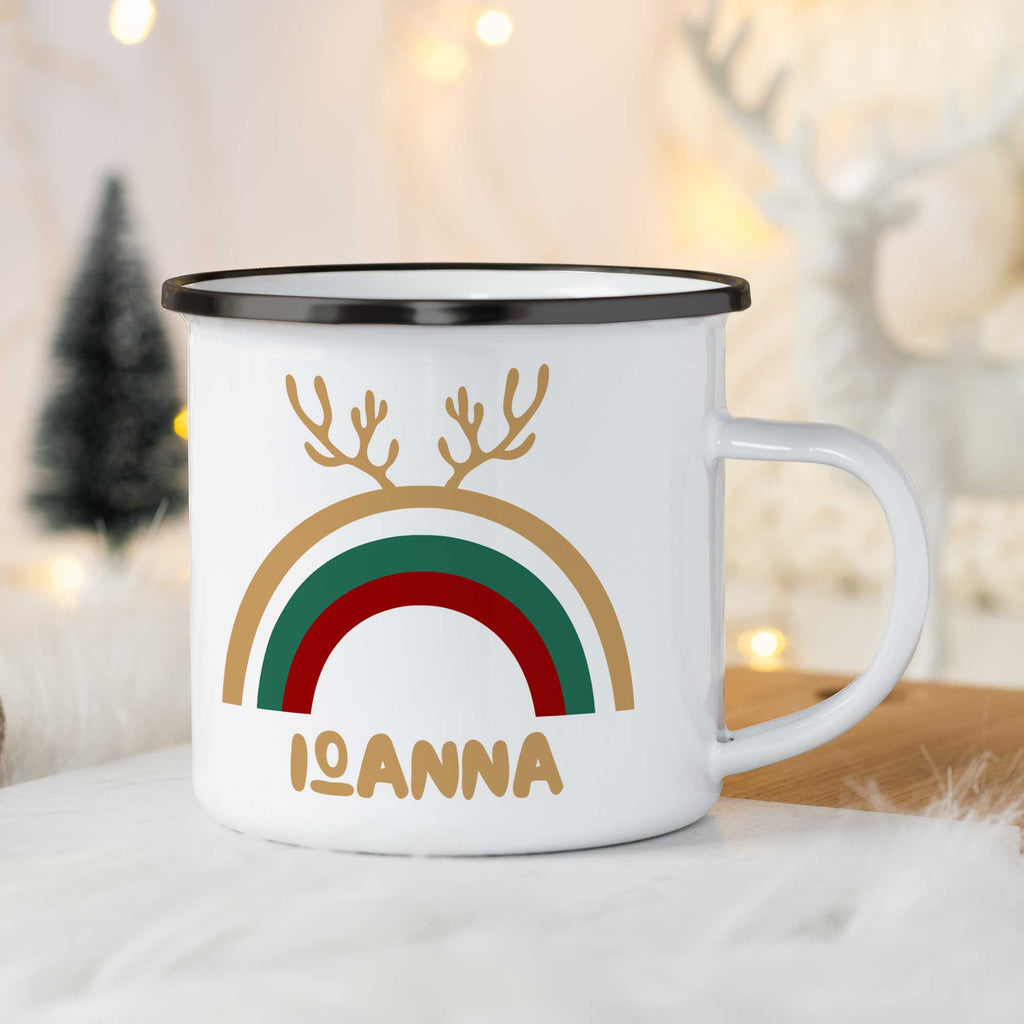 Reindeer Rainbow - Christmas S/Steel Enamel Mug