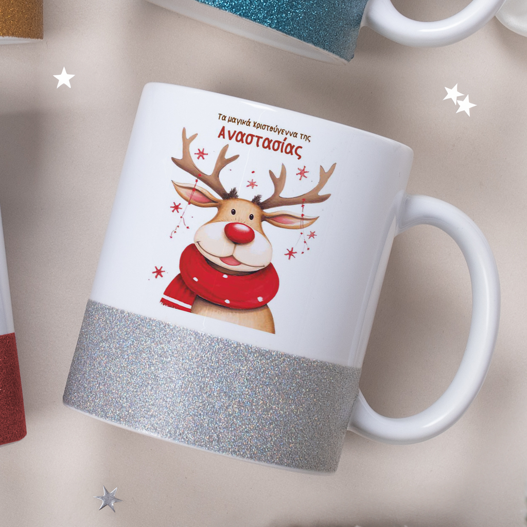 Rudolf - Ceramic Glitter Mug