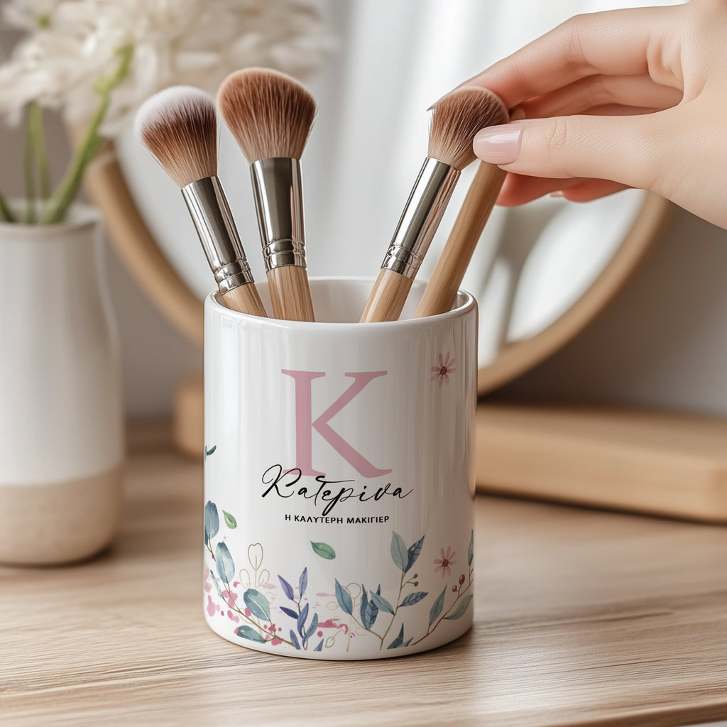 Best Makeup Artist & Capital Letter - Ceramic Make Up Brush Holder