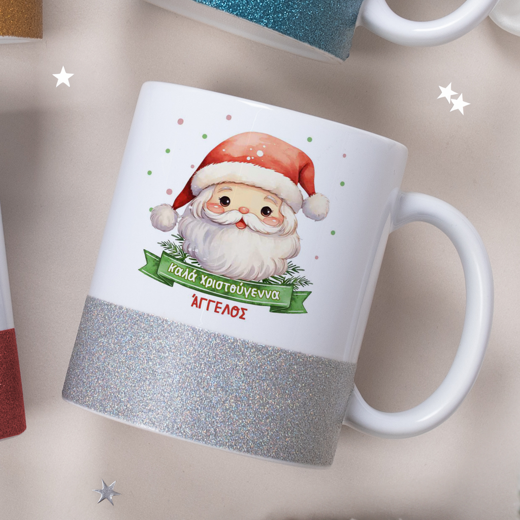 Santa Claus - Ceramic Glitter Mug