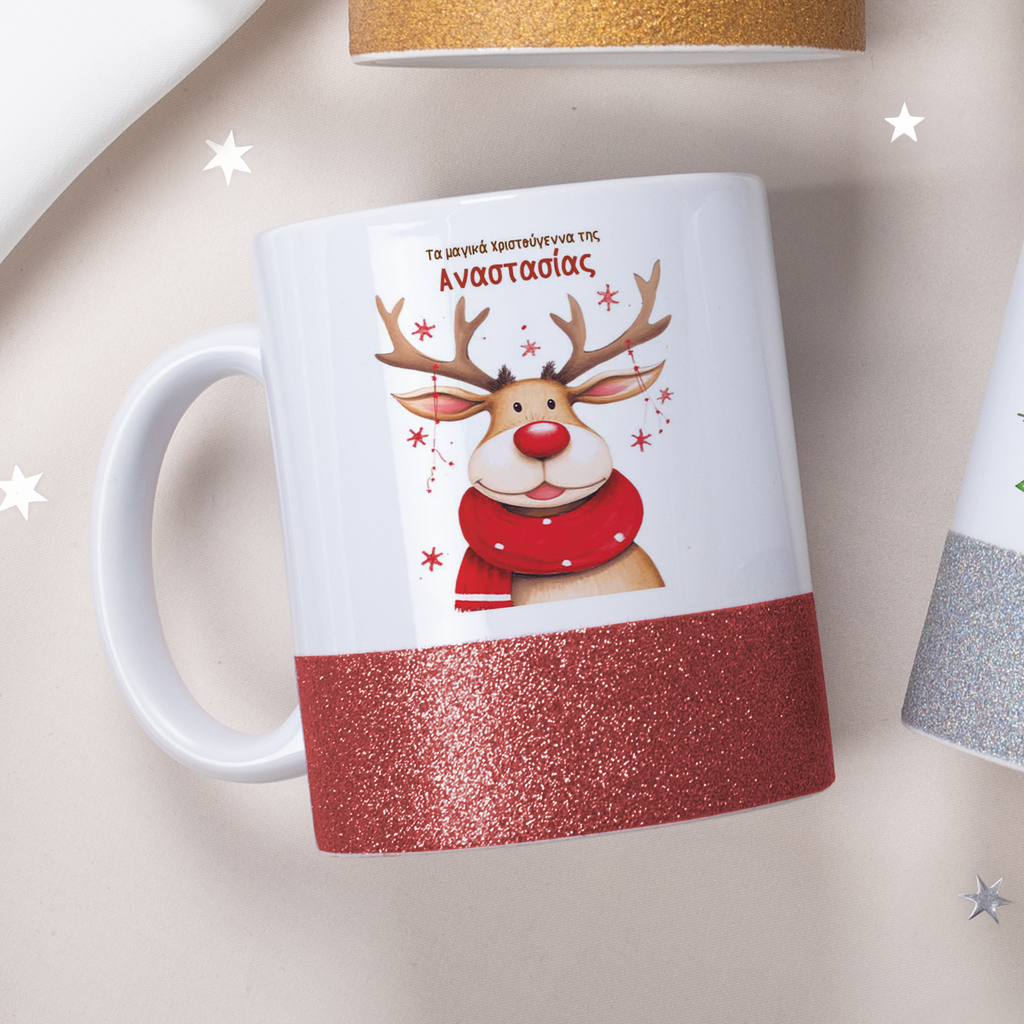 Rudolf - Ceramic Glitter Mug