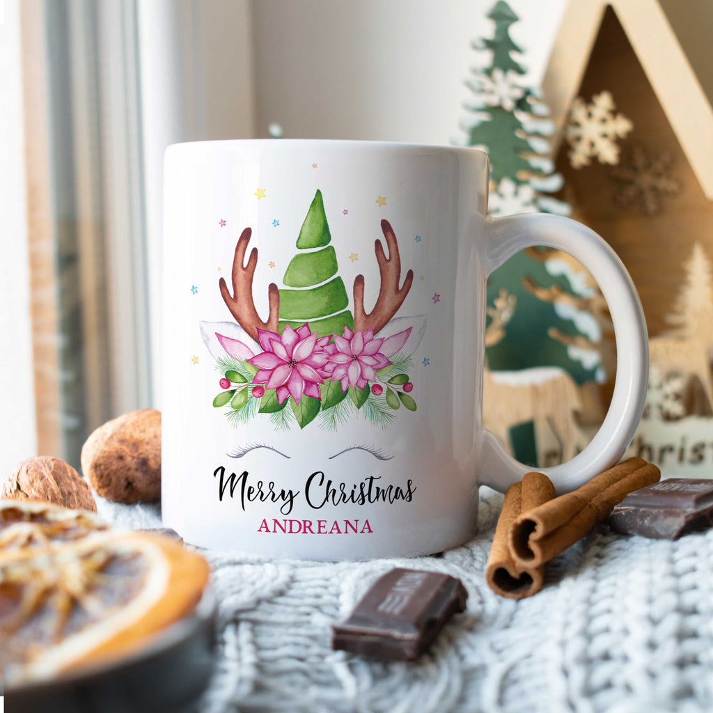 Christmas Unicorn Ceramic Mug 330ml