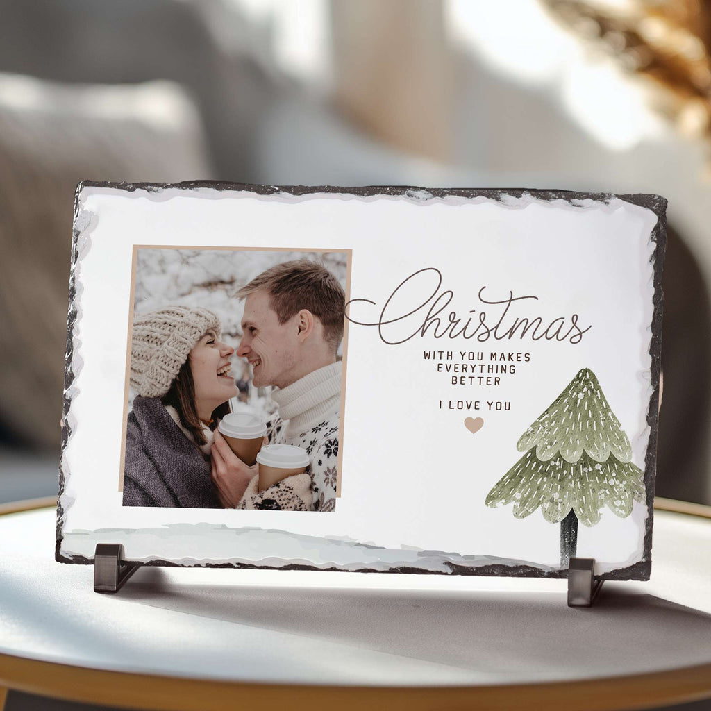 With You Makes Everything Better   - Rock Photo Slate