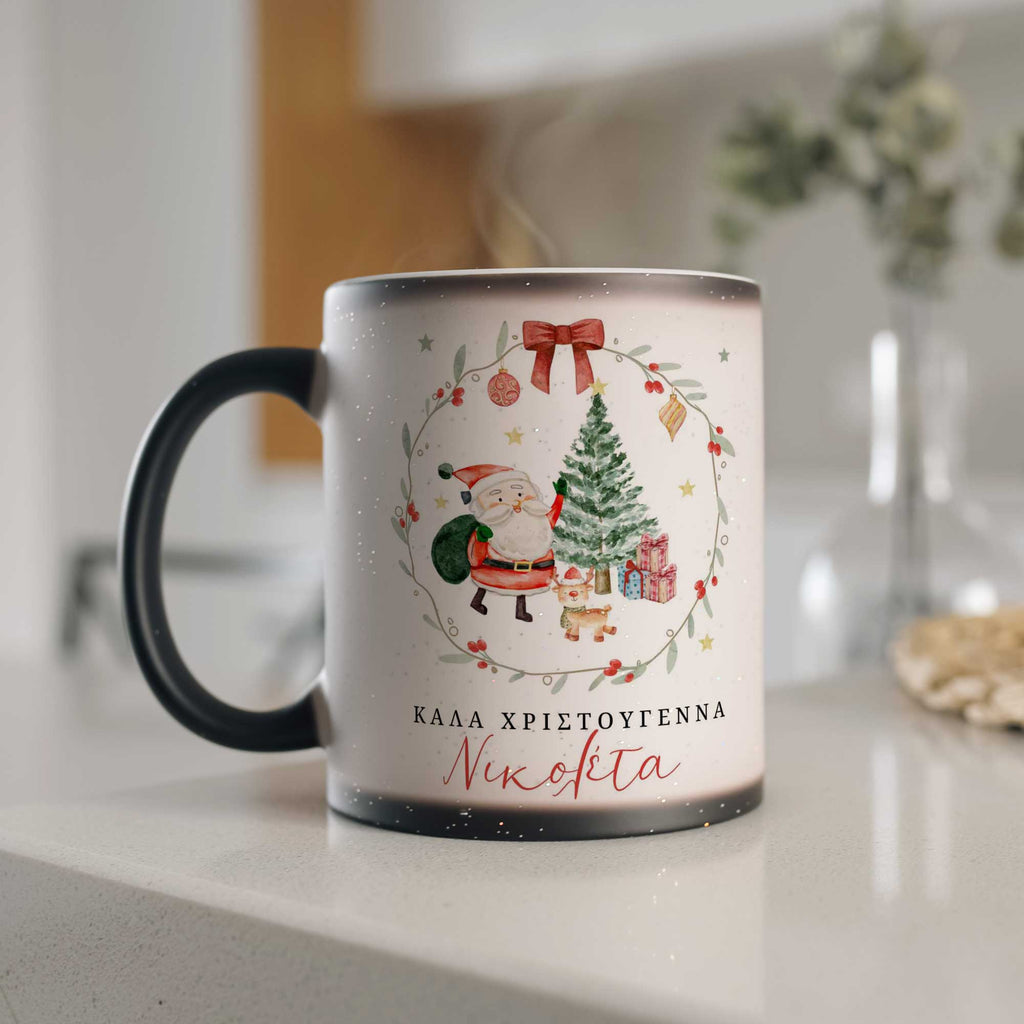 Happy Santa - Glitter Magic Mug