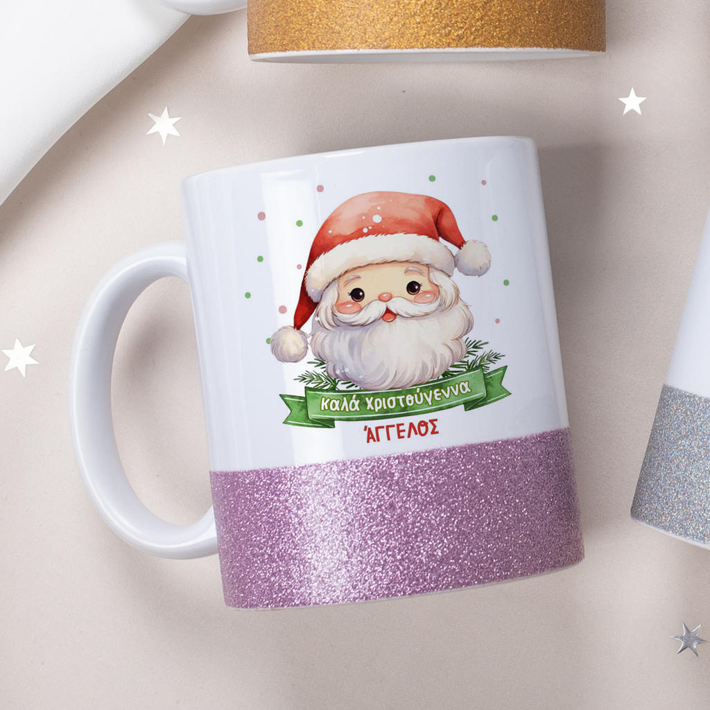 Santa Claus - Ceramic Glitter Mug