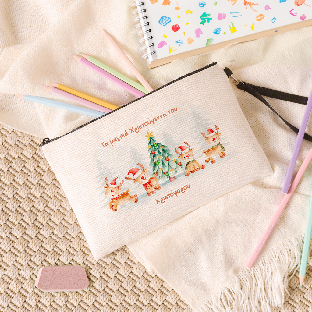 Magic Christmas - Linen Pencil Case