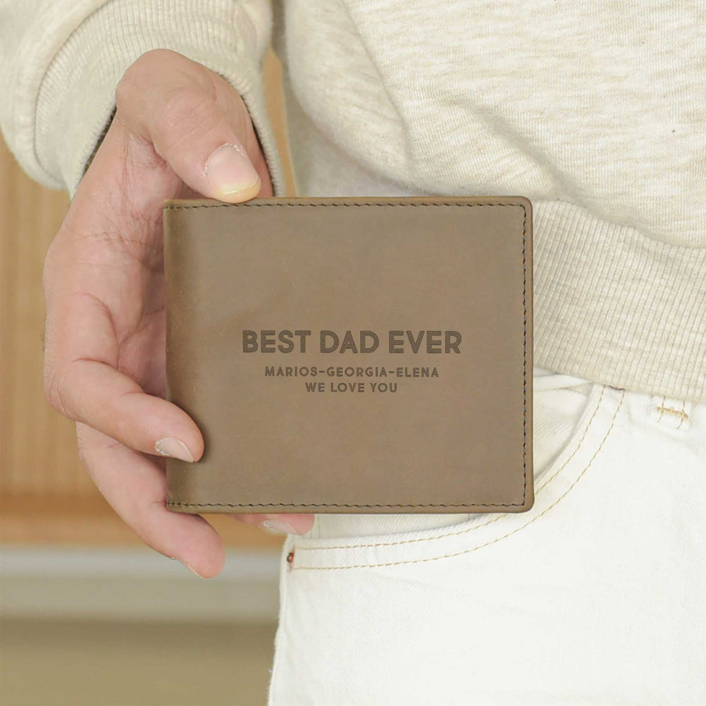 Best Dad Ever - Men's Leather Wallet (Engraved)