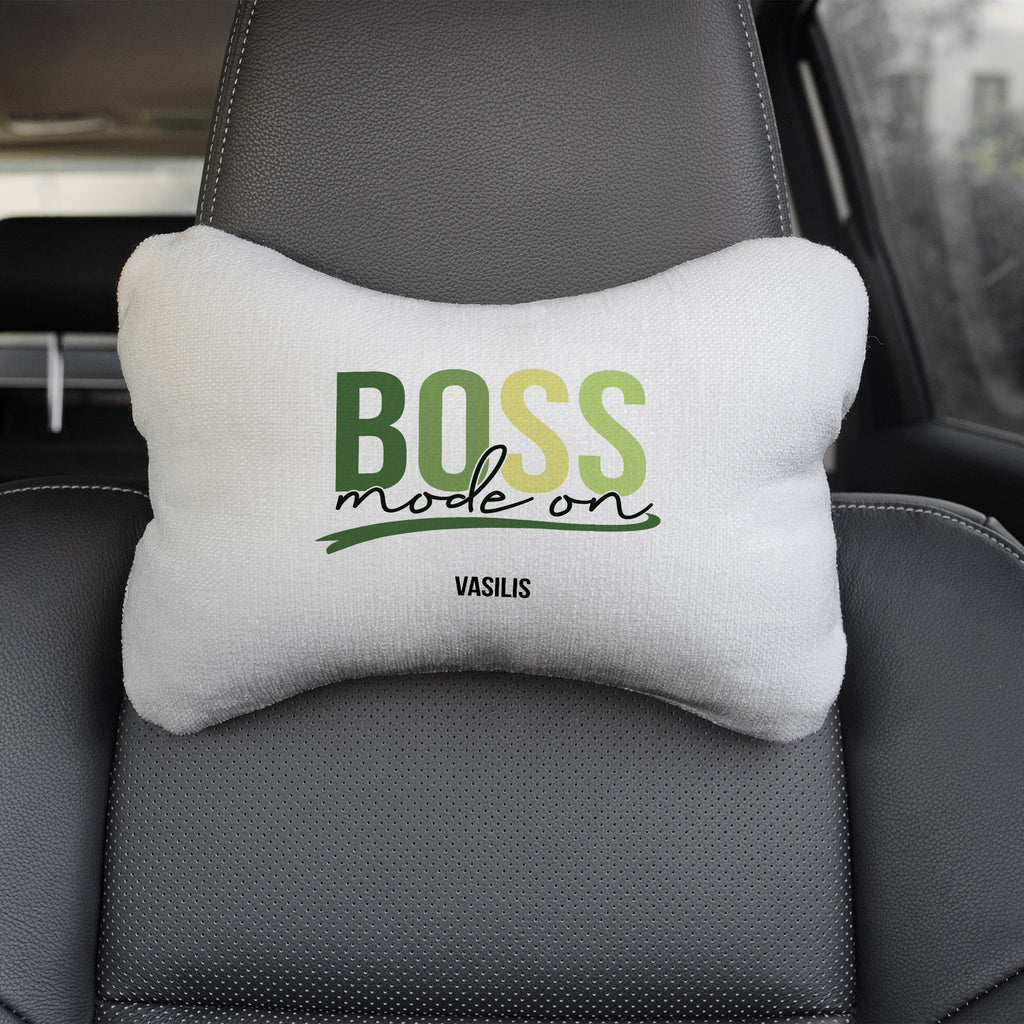 Boss Mode On Green - Car Pillow