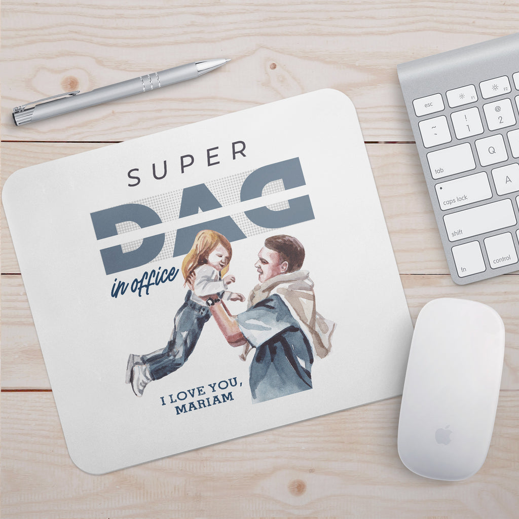 Super Dad In Office - Mousepad