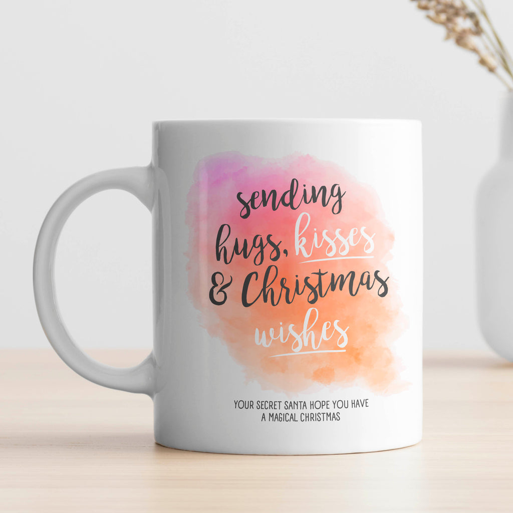 Sending Hugs, Kisses & Christmas Wishes - Ceramic Mug 330ml