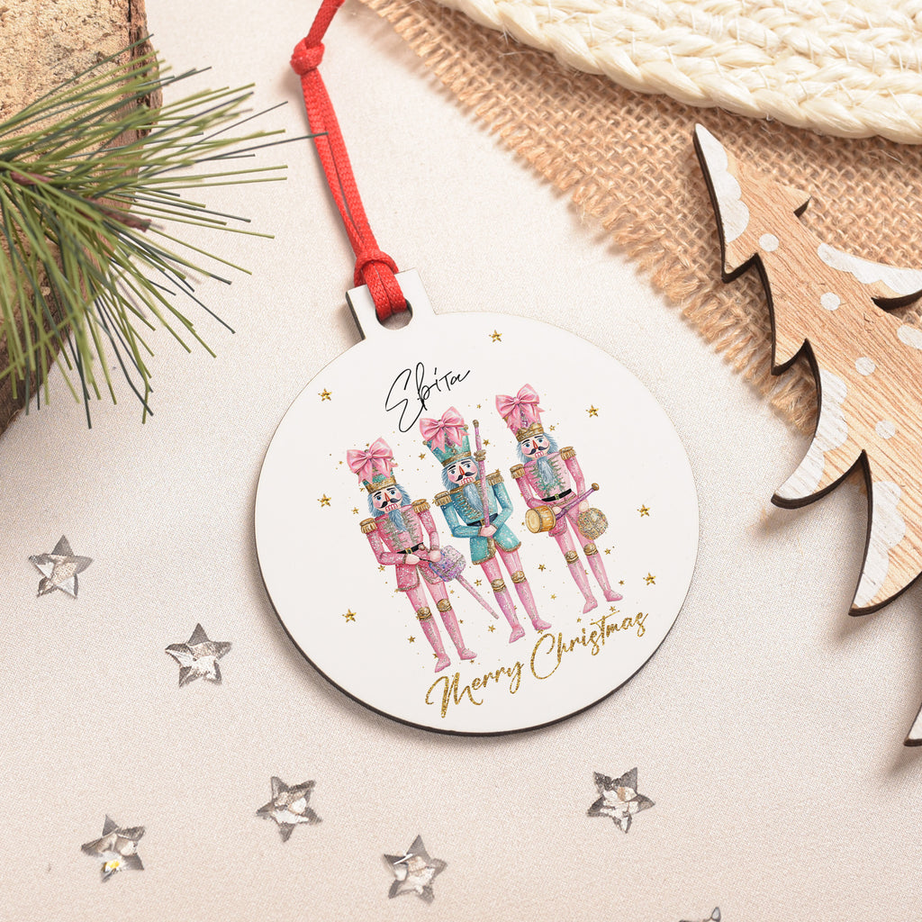 Pink Nutcrackers - Wooden Ornament