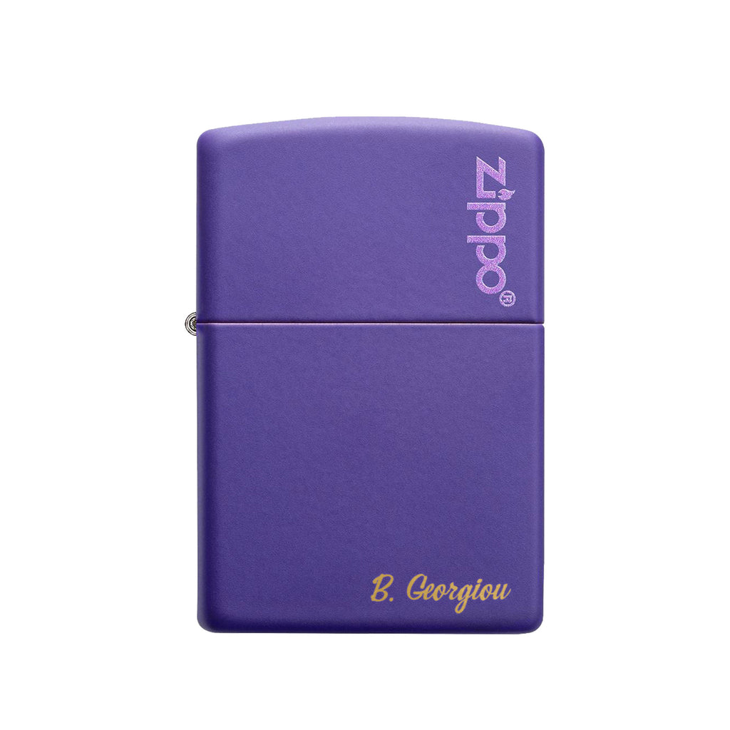 Classic Zippo® Purple Matte Lighter (Engraved)