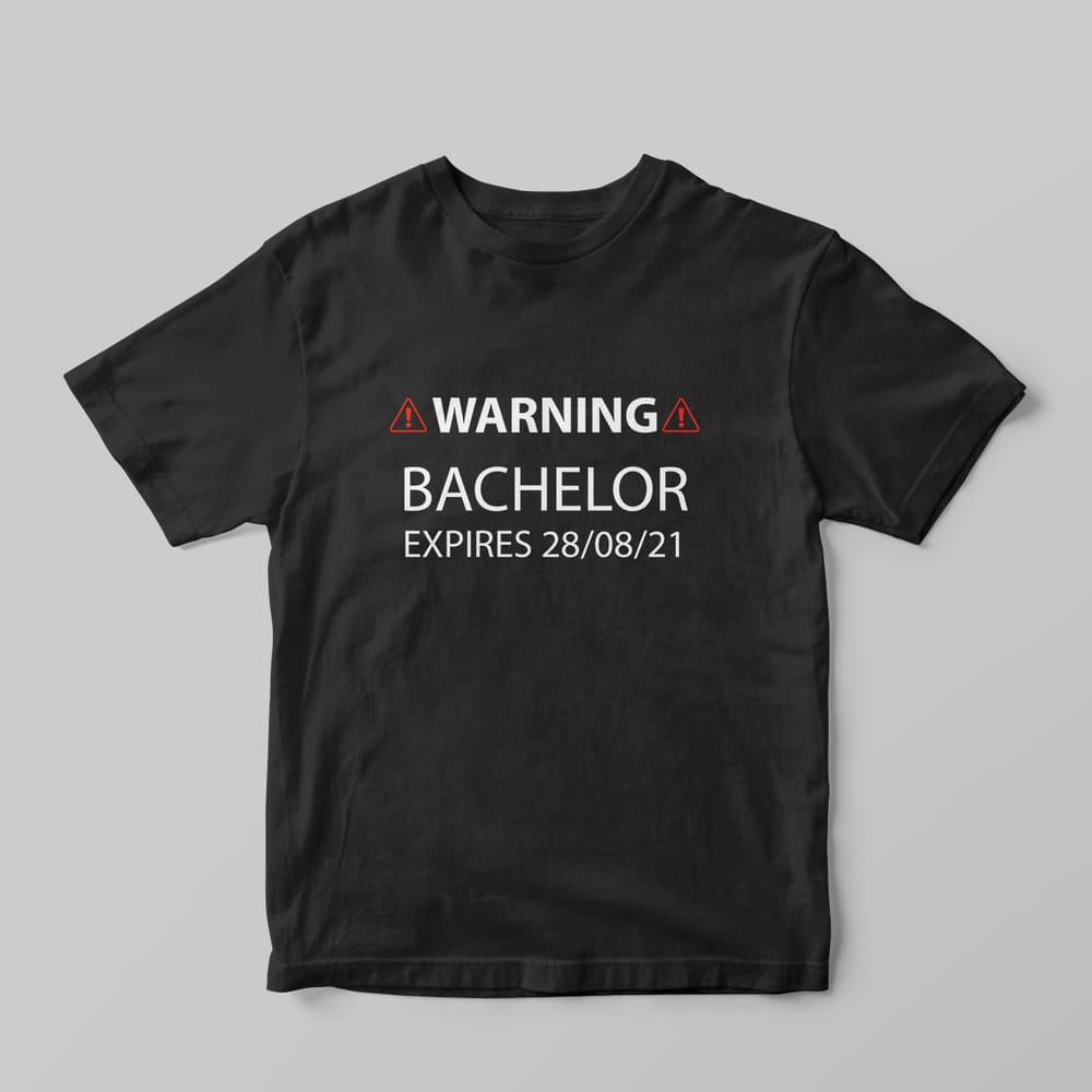 Warning Bachelor Expires T-Shirt