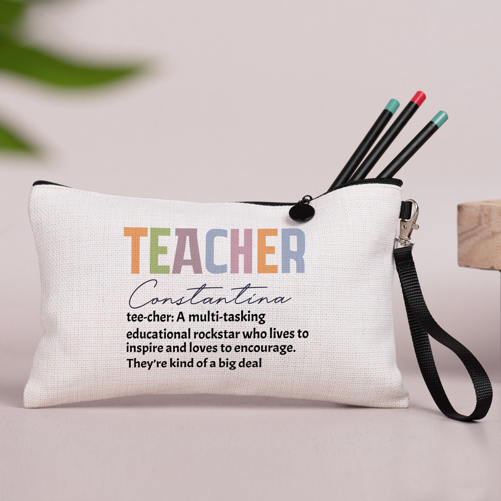 Tee-cher - Linen Pencil Case