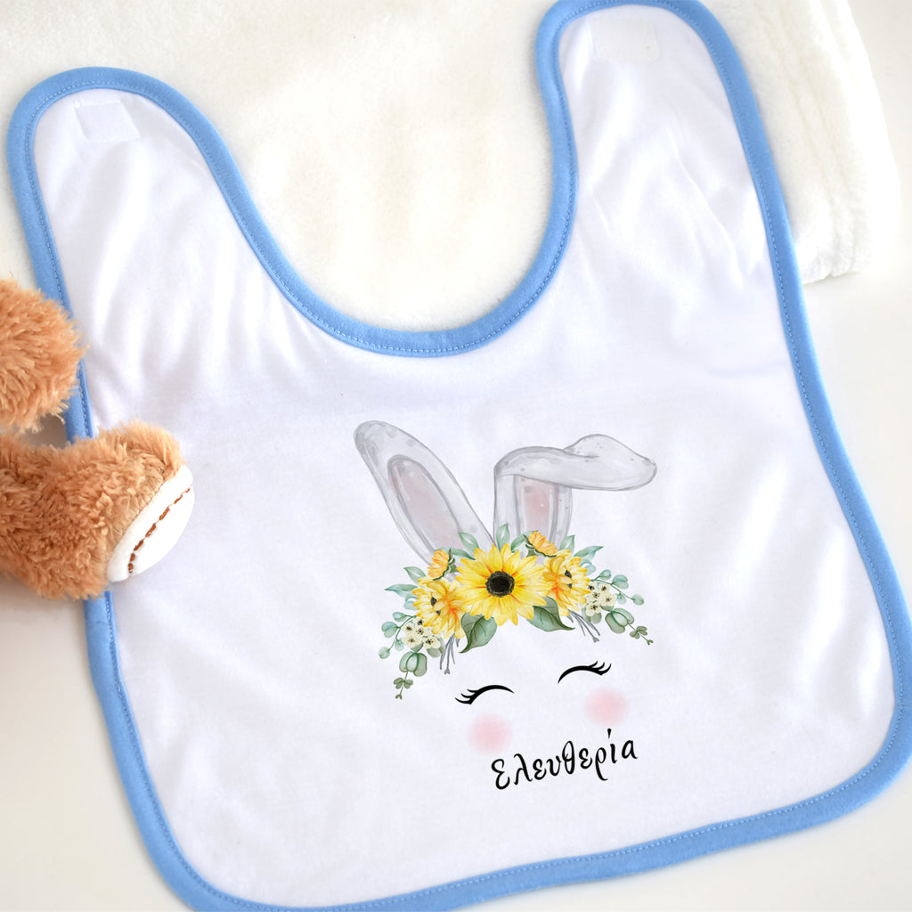 Flowers Bunny - Baby Bib