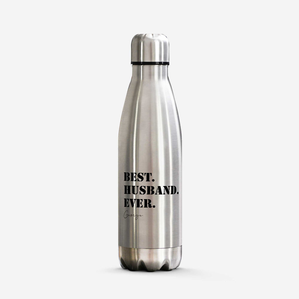 Best Husband Ever - Silver Bowling Bottle 500ml