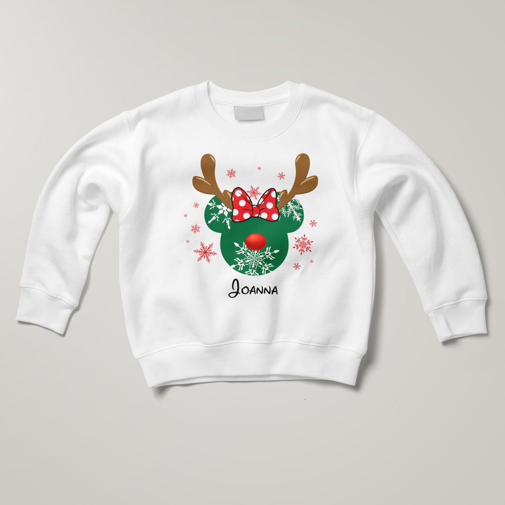 Christmas Mouse Girl - Kids Sweatshirts