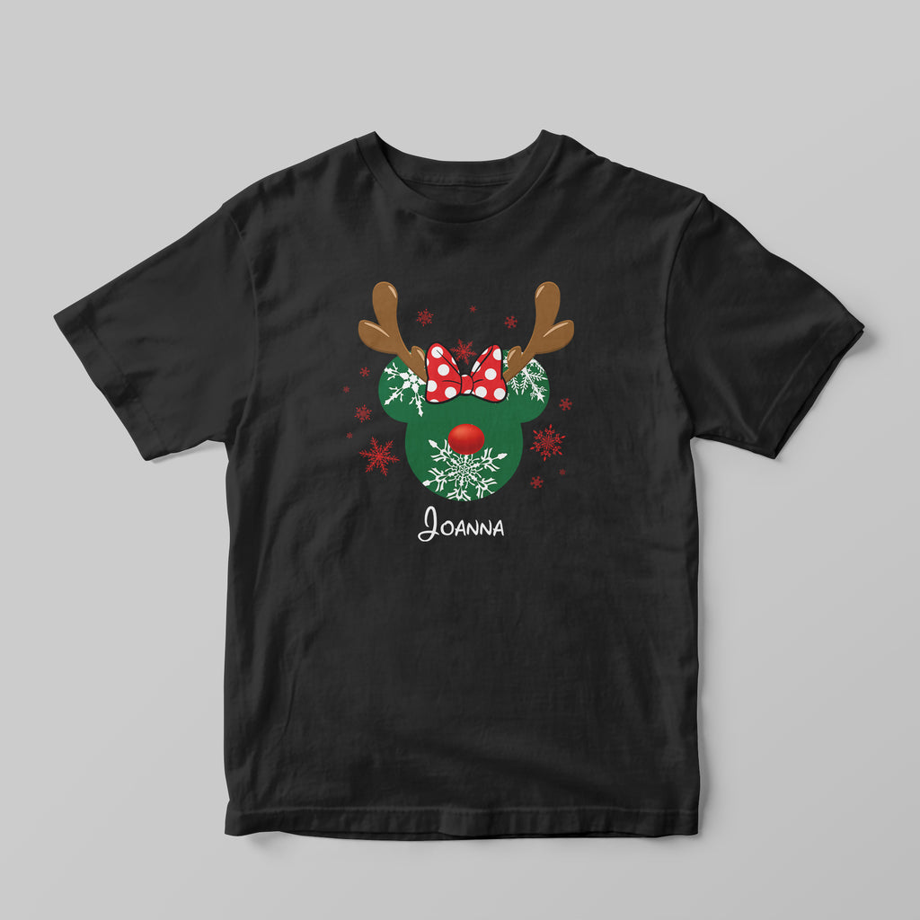 Christmas Mouse Girl - Kids T-shirt